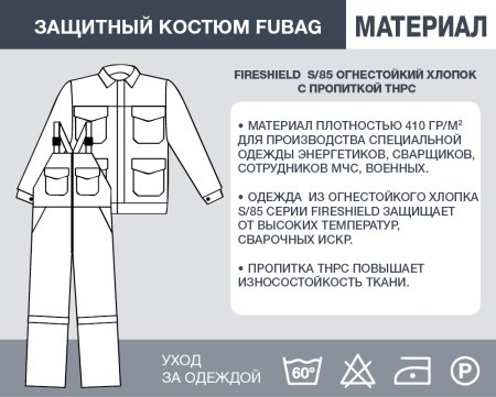 Защитный костюм Fubag размер 48-50 рост 3 в Калининграде фото