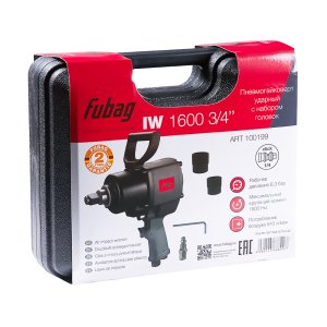 FUBAG Пневмогайковерт ударный IW1600 3/4 дюйма с  набором головок в кейсе в Калининграде фото
