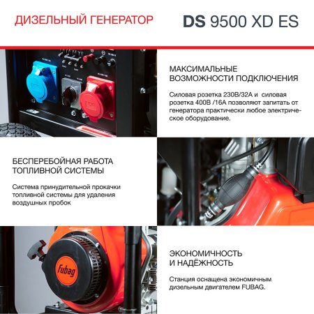 FUBAG Дизельный генератор (одно- и трехфазный) с электростартером DS 9500 XD ES в Калининграде фото