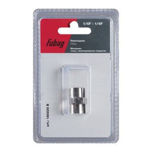 FUBAG Переходник 1/4 дюйма F - 1/4 дюйма F, блистер 1 шт в Калининграде фото