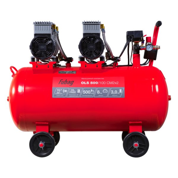 Компрессор воздушный безмасляный малошумный FUBAG OLS 500/100 CM2х2 + Набор пневмоинструмента (5 предметов) в ПОДАРОК в Калининграде фото