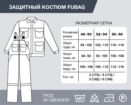 Защитный костюм Fubag размер 48-50 рост 3 в Калининграде фото
