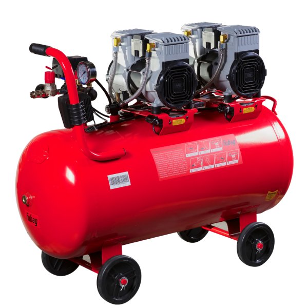 Компрессор воздушный безмасляный малошумный FUBAG OLS 500/100 CM2х2 + Набор пневмоинструмента (5 предметов) в ПОДАРОК в Калининграде фото