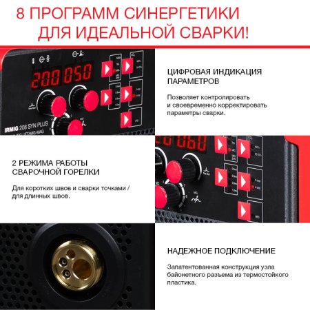 FUBAG Сварочный полуавтомат IRMIG 208 SYN PLUS c горелкой FB 250 3m в Калининграде фото