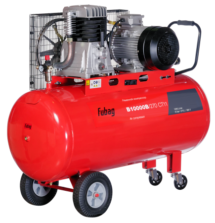 Ременной одноступенчатый компрессор FUBAG B10000B/270 CT11 + Набор пневмоинструмента 34 предмета (в кейсе) + Набор пневмоинструмента Basic S1000 3 предмета в ПОДАРОК!