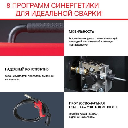 FUBAG Сварочный полуавтомат IRMIG 188 SYN PLUS c горелкой FB 250 3 м в Калининграде фото